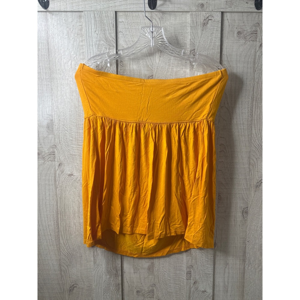 Isabel by Ingrid & Isabel Maternity Tube Top Mustard Yellow Strapless Cinched M - Picture 3 of 7